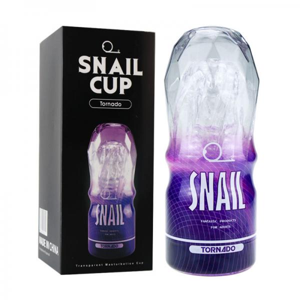 Âm đạo giả trong suốt Snail Cup cốc thủ dâm tự sướng silicon cho nam