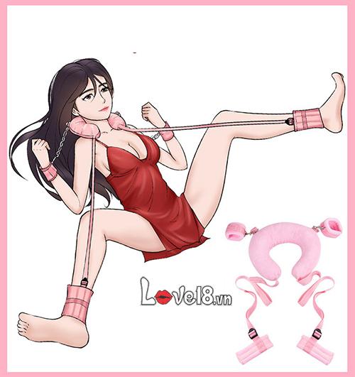 Bộ Trói Cổ – Chân – Tay Có Đệm Nhung Siêu Sướng