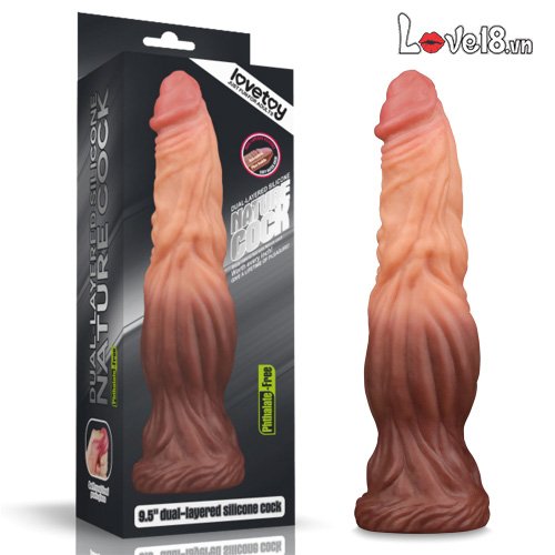 Dương vật giả siêu gân silicone 2 thớ mềm mại