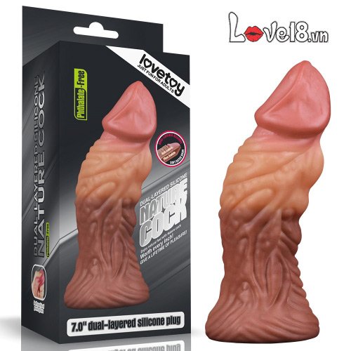 Dương vật giả silicone bạch kim 2 lớp siêu gân Lovetoy size 7.0 inch