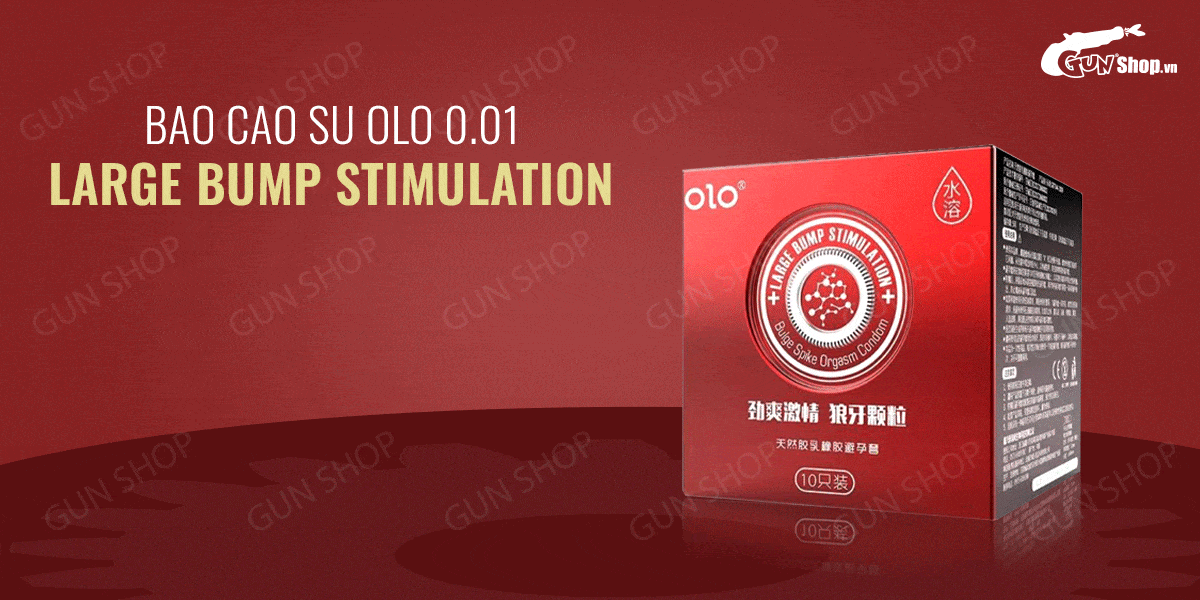 Bao cao su OLO 0.01 Large Bump siêu mỏng nóng ấm hương vani Bao cao su OLO 0.01 Large Bump siêu mỏng nóng ấm hương vani