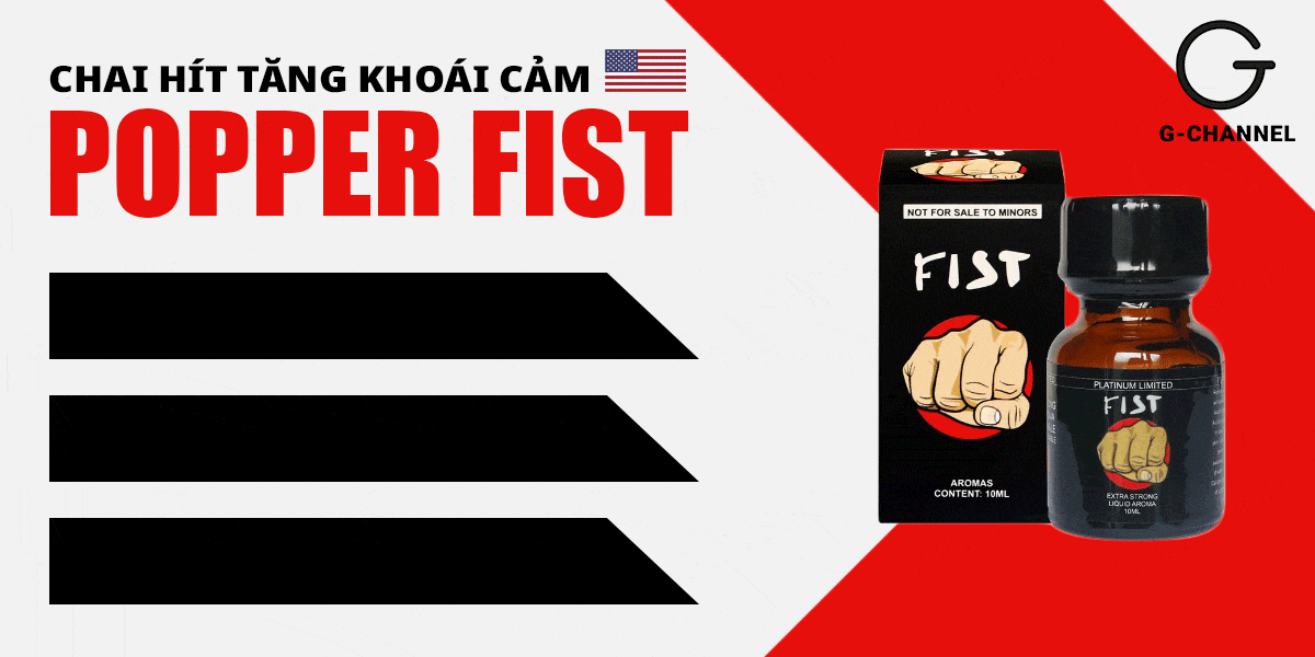 Chai hít Fist Platinum 10ml USA chính hãng kích thích cực mạnh Chai hít Fist Platinum 10ml USA chính hãng kích thích cực mạnh