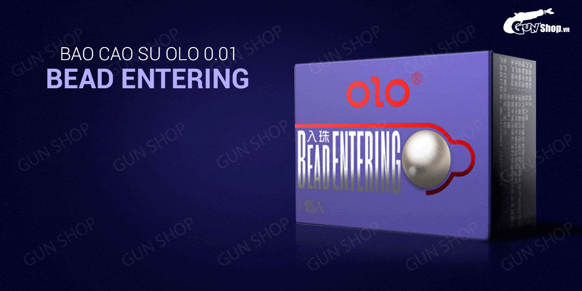 Bao cao su OLO 0.01 Bead siêu mỏng tăng size 3cm hộp 10 cái
