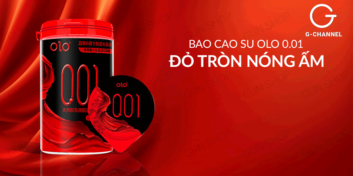 Bao cao su OLO 0.01 siêu mỏng nóng ấm bảo vệ an toàn hộp 10 cái Bao cao su OLO 0.01 siêu mỏng nóng ấm bảo vệ an toàn hộp 10 cái