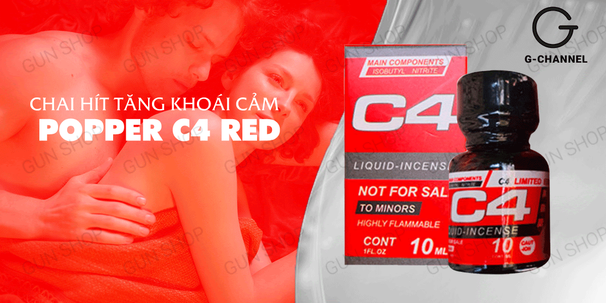 Chai hít C4 Red 10ml Mỹ USA PWD Chính Hãng Tăng Cường Sinh Lý Chai hít C4 Red 10ml Mỹ USA PWD Chính Hãng Tăng Cường Sinh Lý