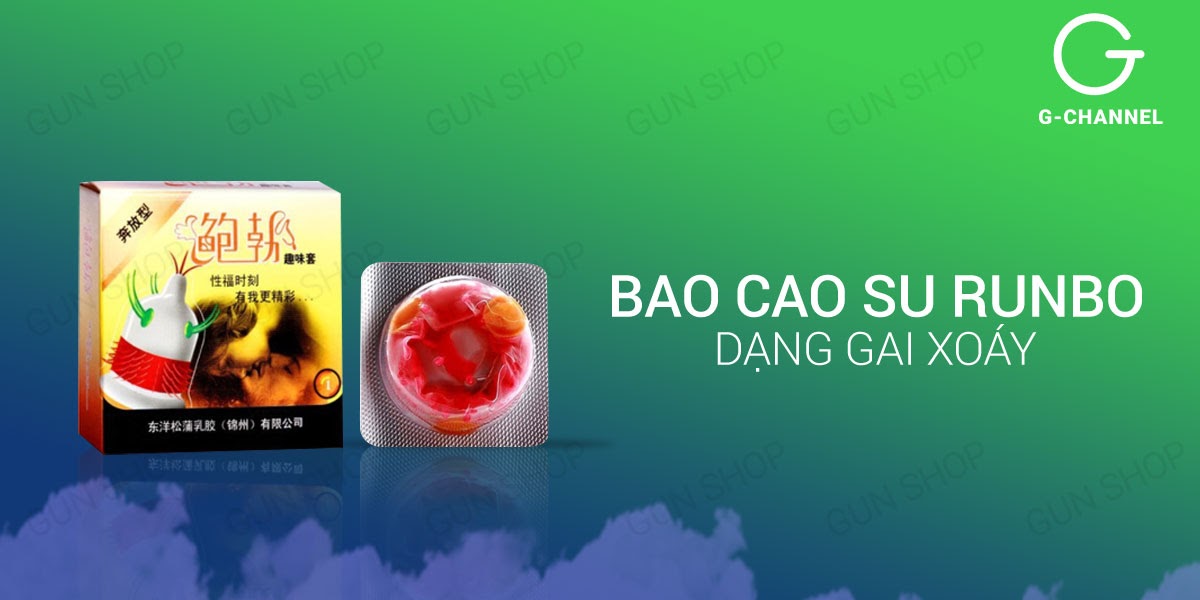 Bộ 3 hộp bao cao su Runbo gân gai lớn kích thích mạnh mẽ cho cả hai