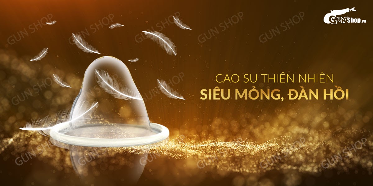 Bao cao su OLO 0.01 Zero vàng siêu mỏng gân hạt 10 cái Bao cao su OLO 0.01 Zero vàng siêu mỏng gân hạt 10 cái
