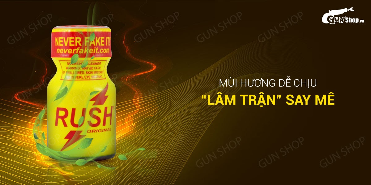 Chai hít kích dục Rush Original Yellow 10ml Mỹ USA chính hãng