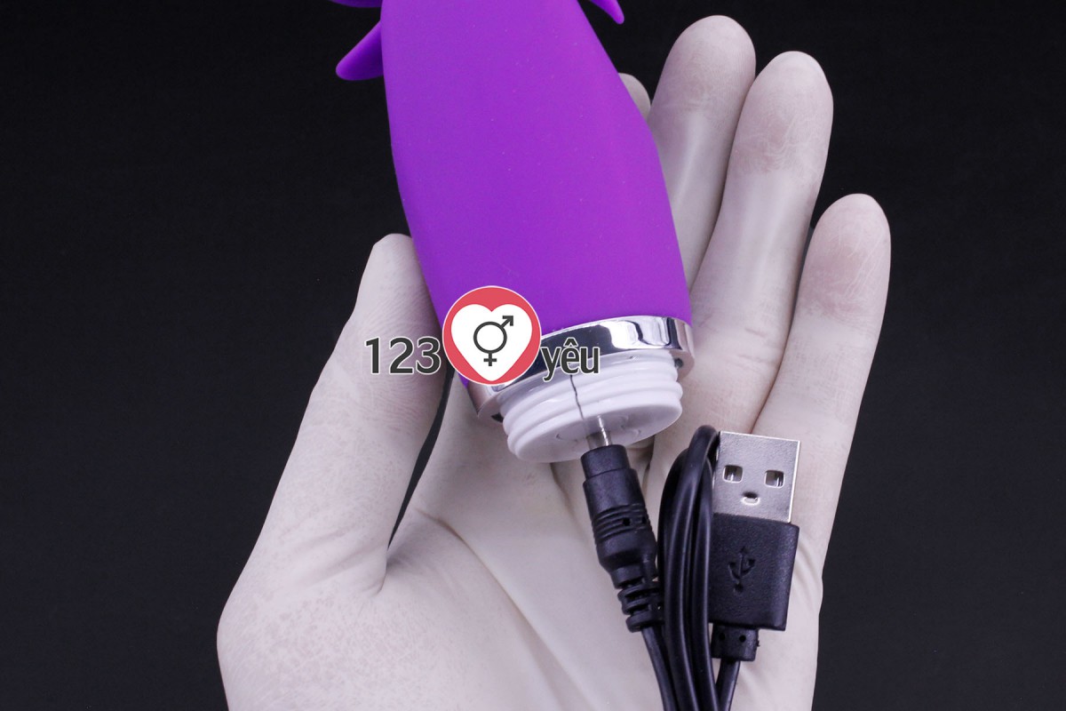 Lưỡi Xoay Massage Âm Đạo Sạc Pin Tự Động 3 Tốc Độ Mạnh Mẽ