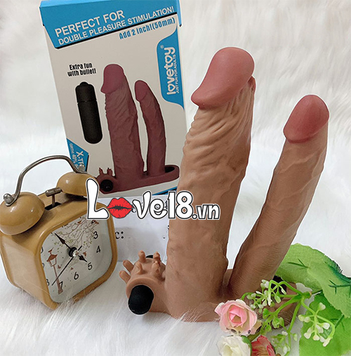 Bao Đôn Lovetoy 2 Nhánh Rung Màu Nâu Gân Nổi Kích Thích