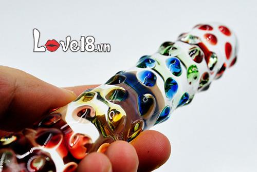 Dương Vật Thủy Tinh 4 Màu Sang Trọng – Pha Lê Bi Tinh Tế, Hấp Dẫn