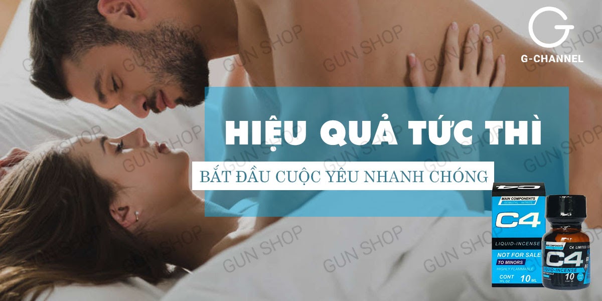 Chai hít kích dục C4 Blue 10ml Mỹ chính hãng tăng khoái cảm ngay