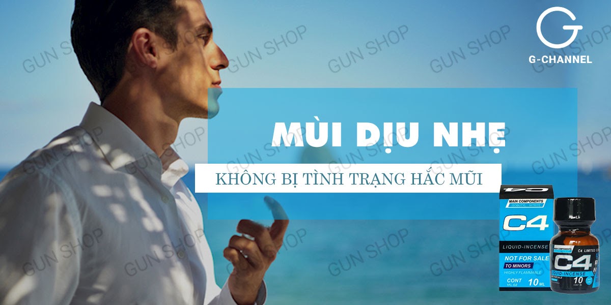 Chai hít kích dục C4 Blue 10ml Mỹ chính hãng tăng khoái cảm ngay