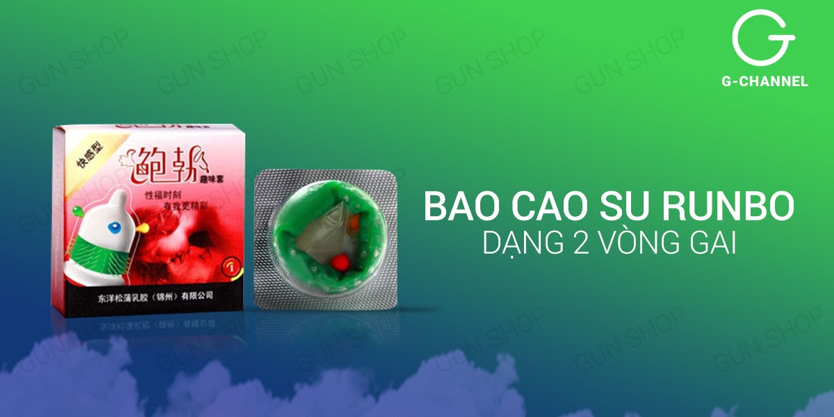 Bộ 3 hộp bao cao su Runbo gân gai lớn kích thích mạnh mẽ cho cả hai