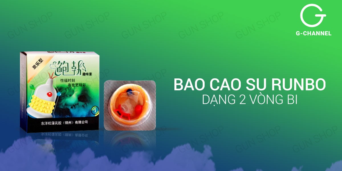 Bộ 3 hộp bao cao su Runbo gân gai lớn kích thích mạnh mẽ cho cả hai