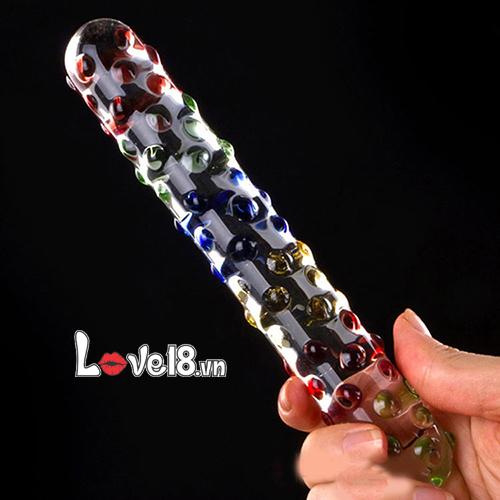 Dương Vật Thủy Tinh 4 Màu Sang Trọng – Pha Lê Bi Tinh Tế, Hấp Dẫn