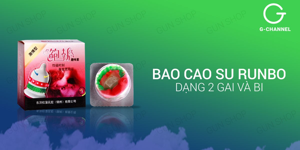 Bộ 3 hộp bao cao su Runbo gân gai lớn kích thích mạnh mẽ cho cả hai