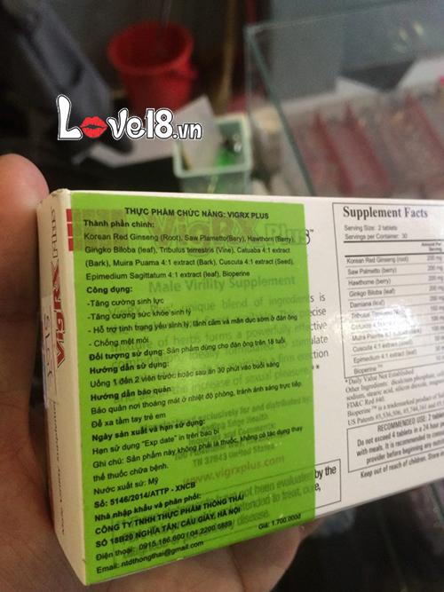 Thảo Dược Vig Rx Plus Tăng Cường Sinh Lý, Kéo Dài Thời Gian
