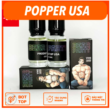 Chai hít Bear Party 10ml kích thích mạnh mẽ thăng hoa Chai hít Bear Party 10ml kích thích mạnh mẽ thăng hoa