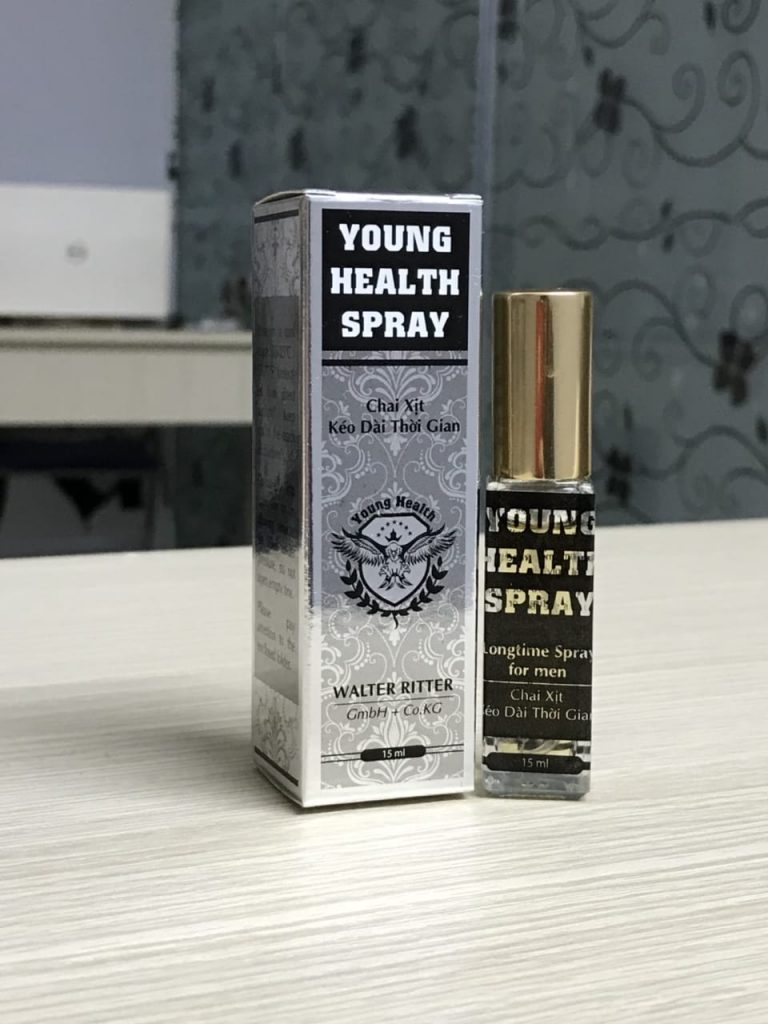 Chai Xịt Tăng Thời Gian Young Health Bạc Hỗ Trợ Nam Giới Mạnh Mẽ