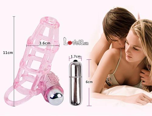 Bao cao su đôn lưới MMA rung massage tăng khoái cảm chơi cực đã