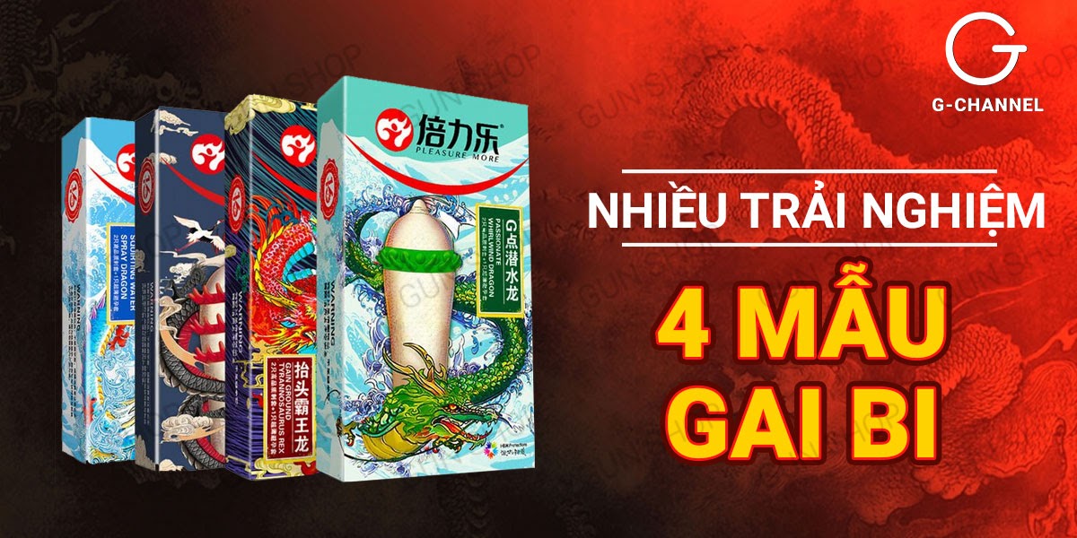Bao cao su Dragon gân gai bi lớn kích thích cực mạnh hộp 3 cái Bao cao su Dragon gân gai bi lớn kích thích cực mạnh hộp 3 cái