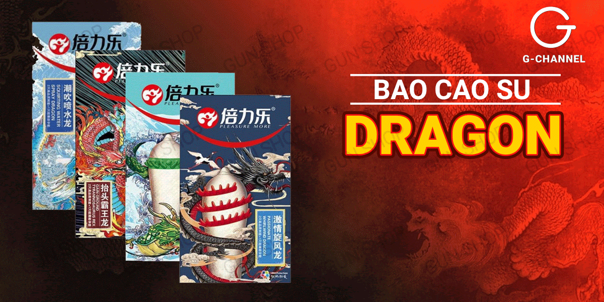 Bao cao su Dragon gân gai bi lớn kích thích cực mạnh hộp 3 cái Bao cao su Dragon gân gai bi lớn kích thích cực mạnh hộp 3 cái