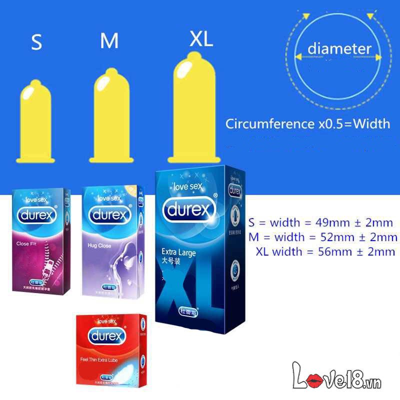 Bao cao su Durex Extra Large size XL an toàn thoải mái uy tín