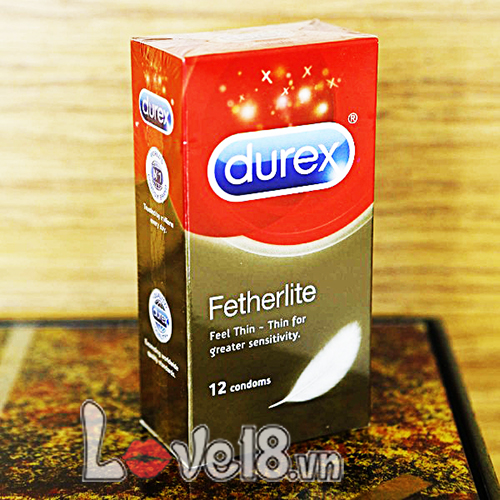 Bao cao su Durex Fetherlite siêu mỏng hộp 12 chiếc phòng ngừa