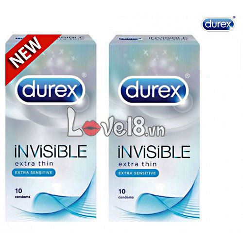 Bao Cao Su Durex Invisible Siêu Mỏng Cảm Giác Tự Nhiên Quyến Rũ