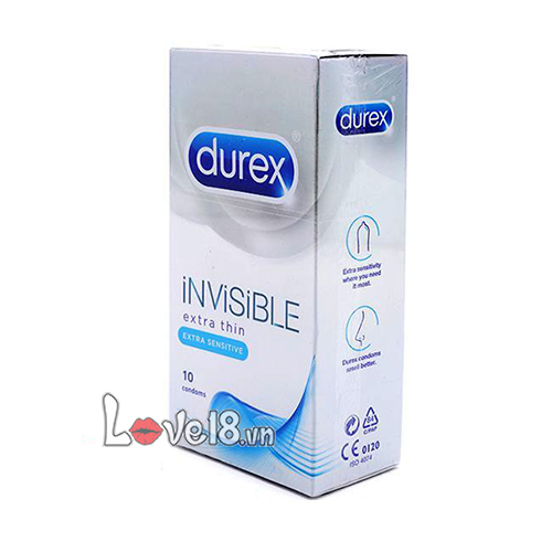 Bao Cao Su Durex Invisible Siêu Mỏng Cảm Giác Tự Nhiên Quyến Rũ