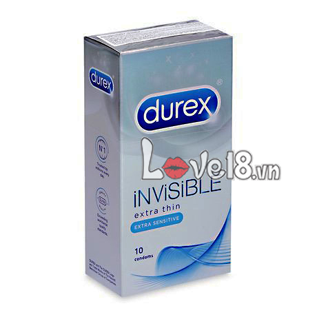 Bao Cao Su Durex Invisible Siêu Mỏng Cảm Giác Tự Nhiên Quyến Rũ