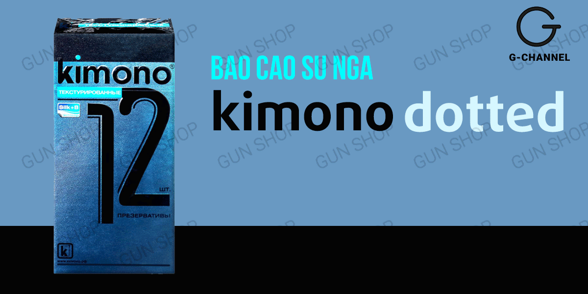Bao cao su Kimono Dotted siêu mỏng 0.03mm điểm nổi hộp 12 cái, an toàn, kích thích Bao cao su Kimono Dotted siêu mỏng 0.03mm điểm nổi hộp 12 cái, an toàn, kích thích
