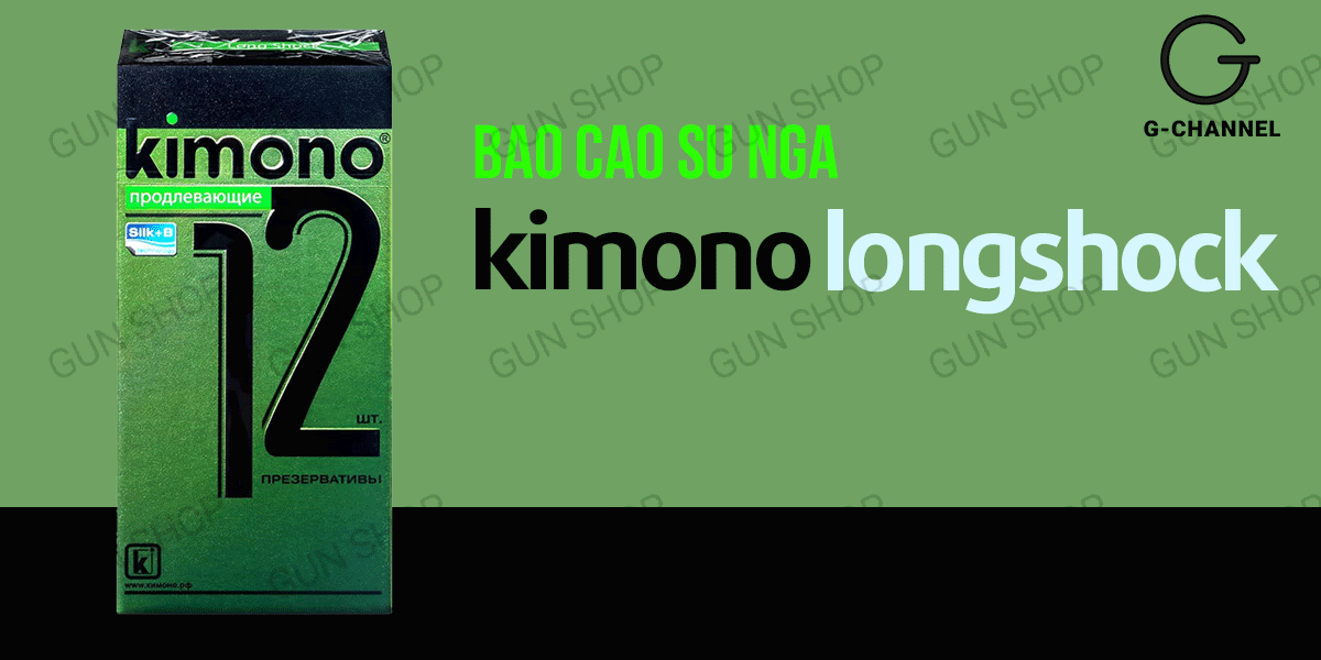 Bao cao su Kimono Long Shock siêu mỏng 0.03mm kéo dài thời gian 12 cái Bao cao su Kimono Long Shock siêu mỏng 0.03mm kéo dài thời gian 12 cái