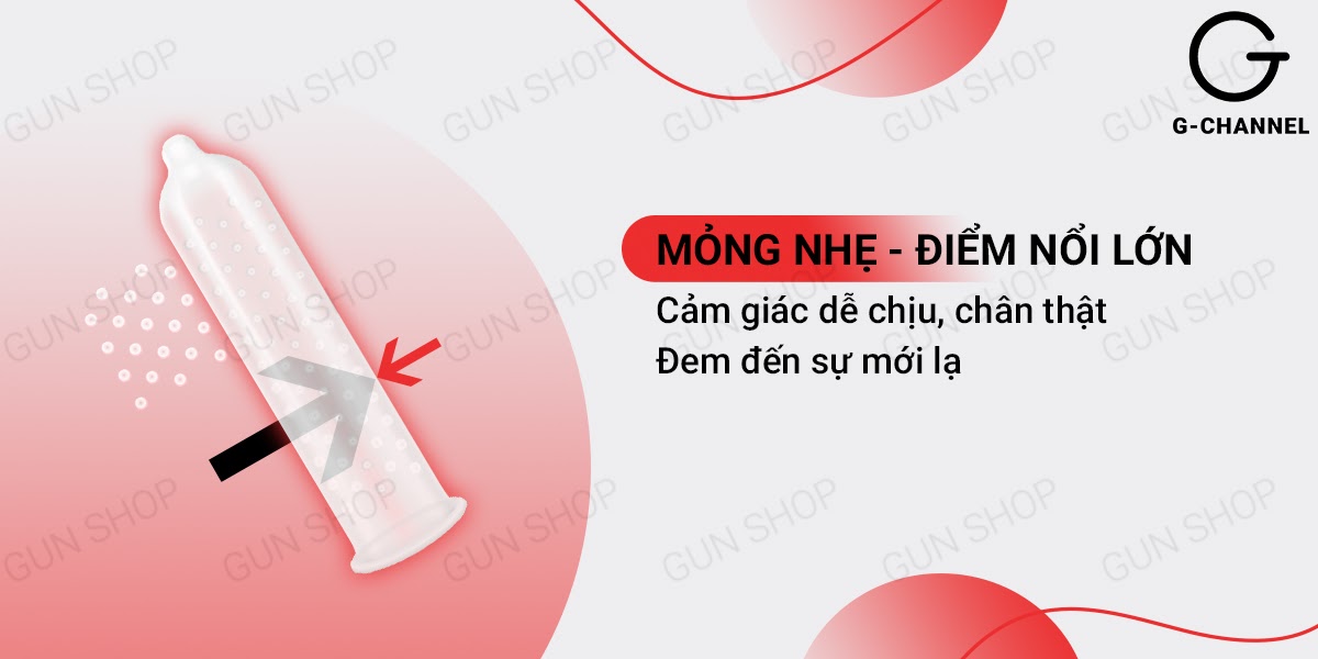 Bao cao su Liebe gai nổi lớn kéo dài hương thơm hộp 12 cái