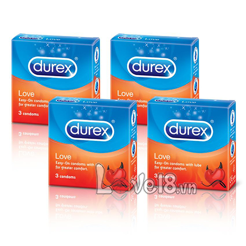 Bao Cao Su Durex Love Mỏng Mềm Bôi Trơn Tăng Khoái Cảm