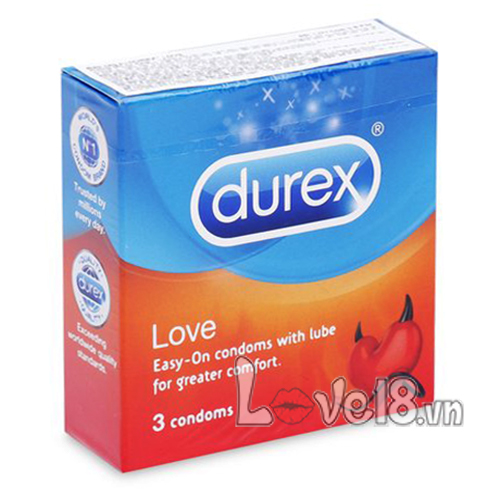 Bao Cao Su Durex Love Mỏng Mềm Bôi Trơn Tăng Khoái Cảm