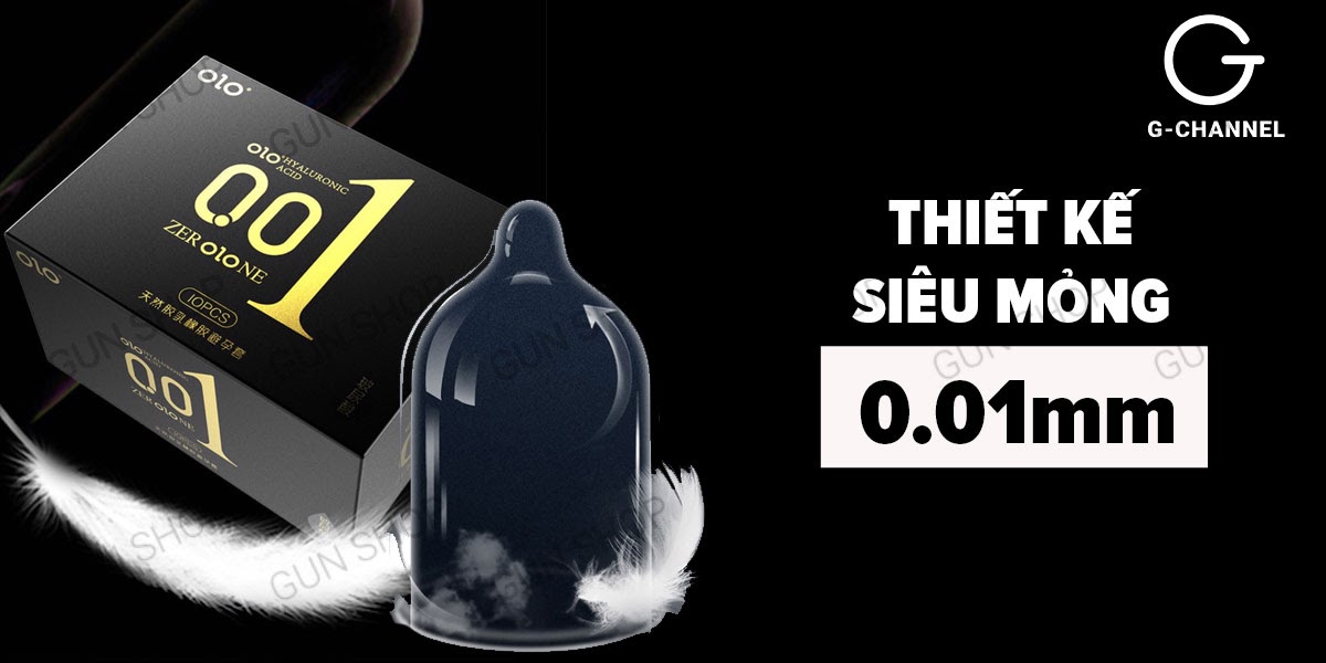 Bao cao su OLO 0.01 siêu mỏng hương vani 10 cái Bao cao su OLO 0.01 siêu mỏng hương vani 10 cái
