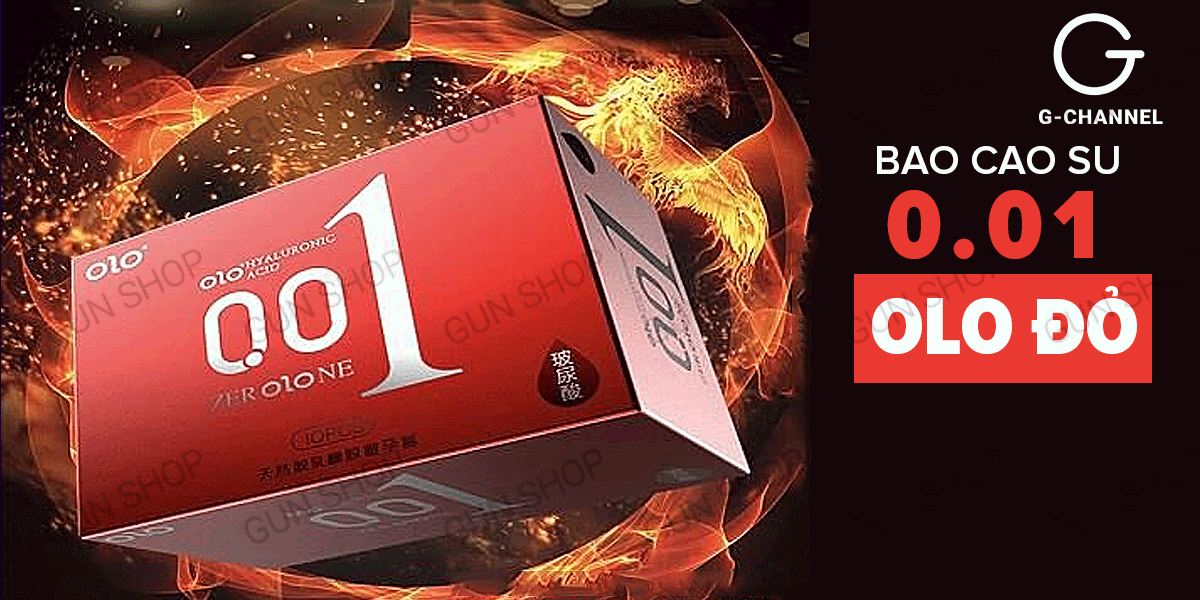Bao cao su OLO 0.01 đỏ siêu mỏng nóng ấm hộp 10 cái Bao cao su OLO 0.01 đỏ siêu mỏng nóng ấm hộp 10 cái