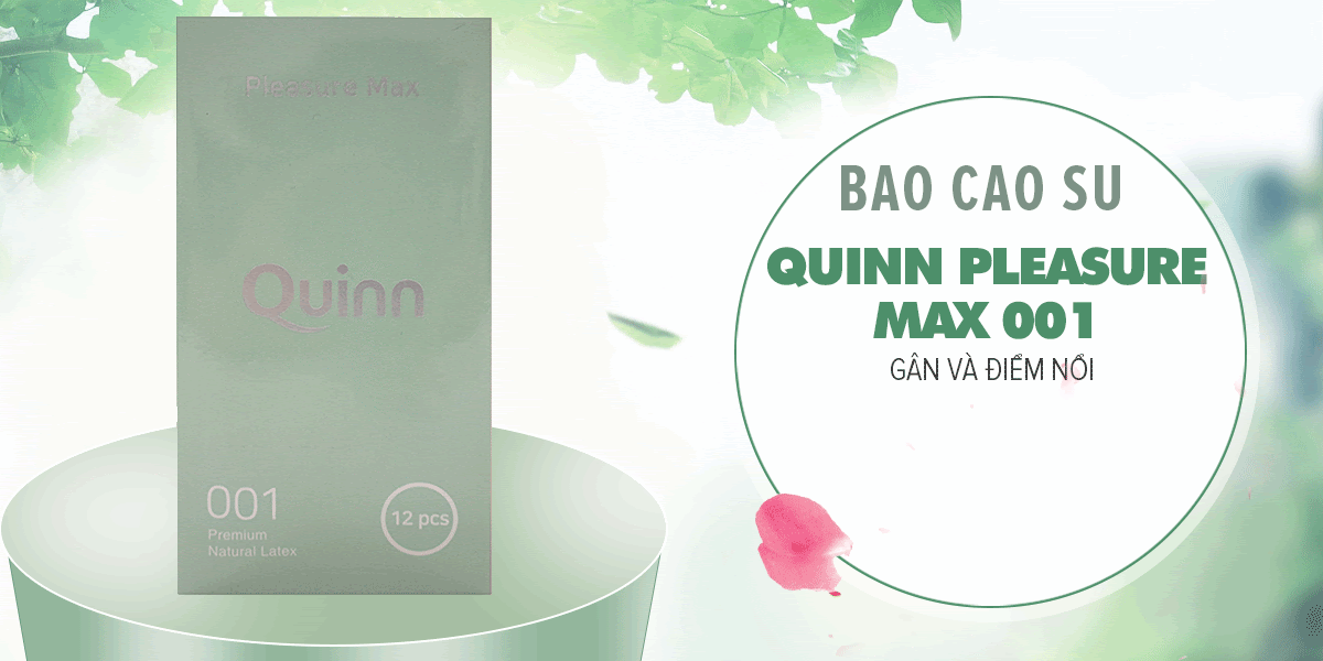 Bao cao su Quinn Pleasure Max gân điểm nổi kích thích mạnh mẽ hộp 12