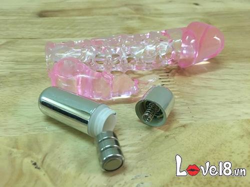 Bao đôn lưới rung 2 đầu tai thỏ, kích thích mạnh cho nam