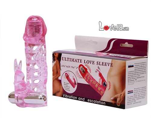 Bao đôn lưới rung 2 đầu tai thỏ, kích thích mạnh cho nam