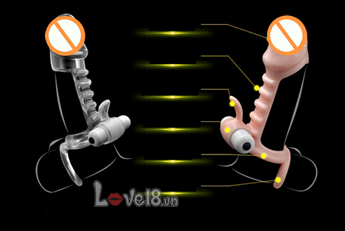 Bao Đôn Quai Đeo Lưỡi Rung Liếm Âm Đạo Xương Cá Mềm Mại