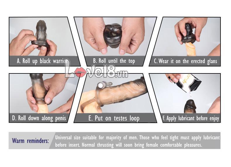 Bao đôn rung Black Warrio quai đeo tiện lợi tăng khoái cảm