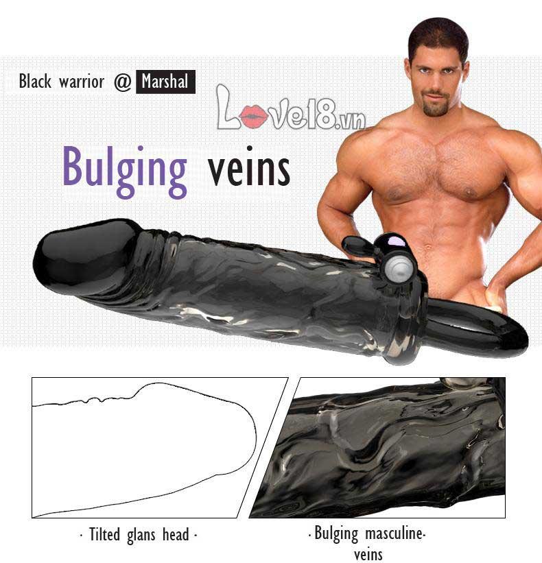 Bao đôn rung Black Warrio quai đeo tiện lợi tăng khoái cảm