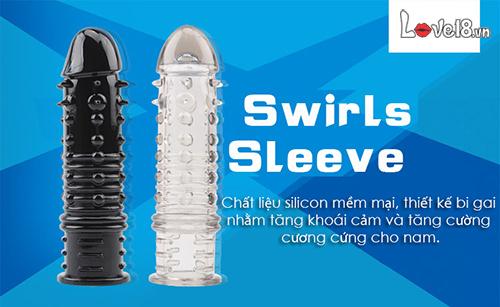 Bao đôn siêu gân gai Đen huyền trong suốt tăng khoái cảm
