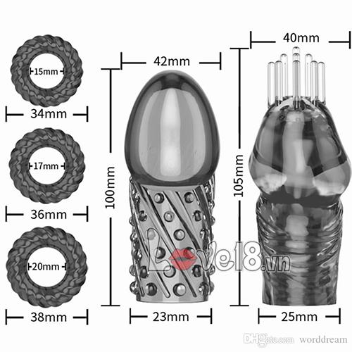 Bộ bao cao su đôn bi râu vòng gai BD88 đặc biệt tăng khoái cảm