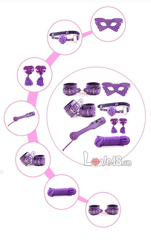 Bộ Đồ Chơi Bạo Dâm 8 Món Tím Quyến Rũ Kích Thích Mua Ngay