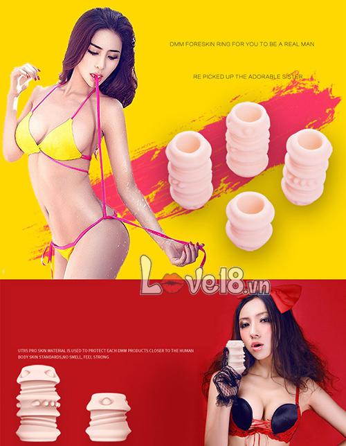 Bộ Đôn Khúc Silicon Gân Gai Cao Cấp Tăng Kích Thích Nam Giới