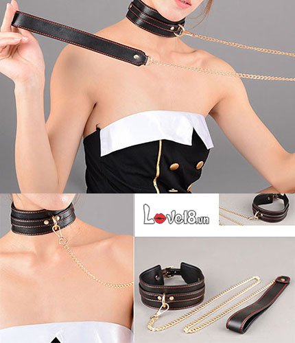 Bộ dụng cụ bạo dâm da PU cao cấp Đỏ Đen tiện lợi sang trọng